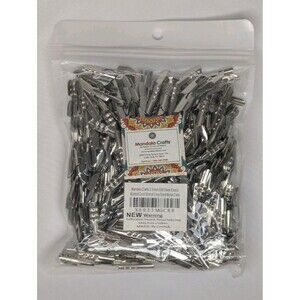 Mandala Crafts 0.9 Inch Silver  Barbed Cord Ends
